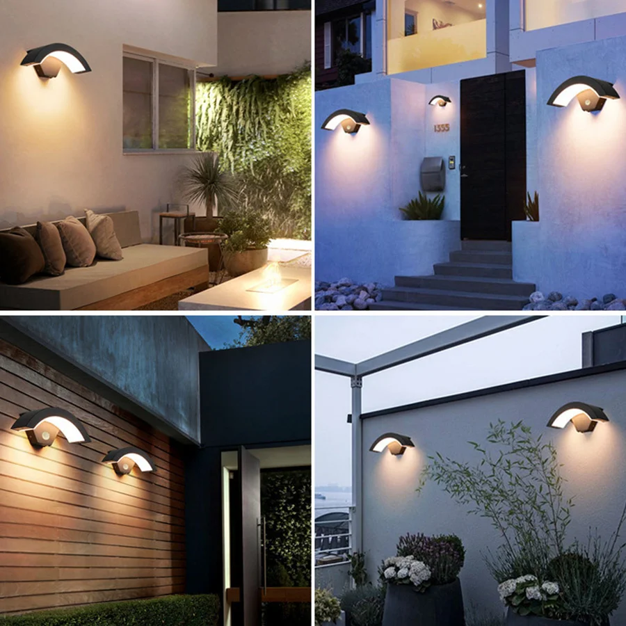 Imagem -05 - Outdoor Pir Motion Sensor Led Lâmpada de Parede Impermeável Cerca do Jardim Lâmpada de Parede Externa Corredor Varanda Porta de Luz Ip65 30w