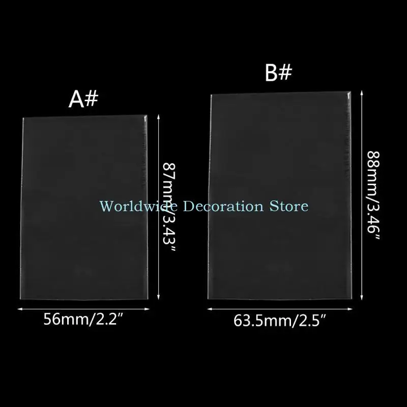 Q39b 50 stcs Transparante kaartfilm Clear Korea Mouwen Foto holografische beschermkaarten Holografische beschermerfilm