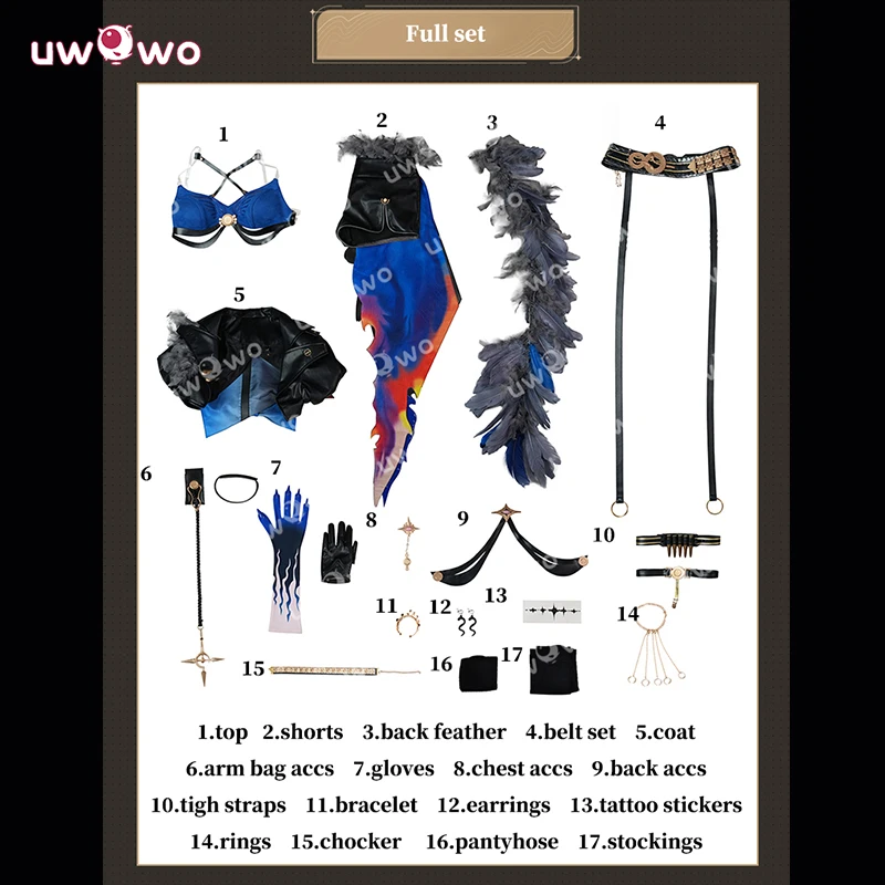 UWOWO Galbrena Cosplay Collab Series: Gra Wuthering Waves Strój Cosplay Galbreny XS-2XL Kostium na Halloween
