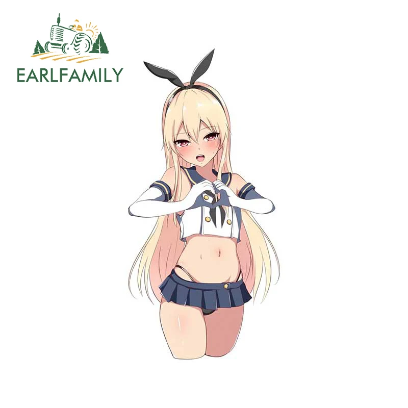 

EARLFAMILY 13cm x 6.3cm for Shimakaze Kantai Collection Car Sticker Personality Decal Waterproof Creative Laptop Decoration