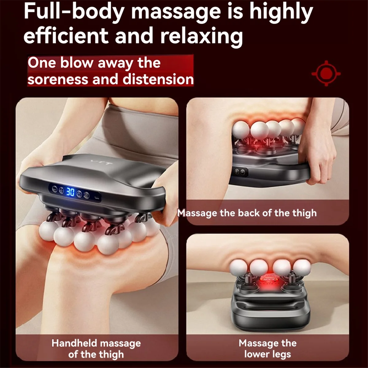 

WDL Набор массажеров с 16 головками, фасциальный массажер, массажер для глубоких тканей, шеи, для облегчения боли в глубоких тканей спины, плеч, ног