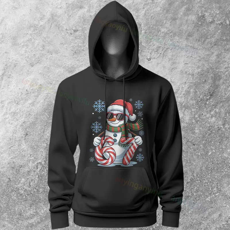 เสื้อฮู้ดลายกราฟิกตลกๆ ลายซานต้าคริสต์มาสและตัวเลข 6 7 สำหรับฤดูใบไม้ร่วงและฤดูหนาว สวมใส่สบายๆ แบบสปอร์ต