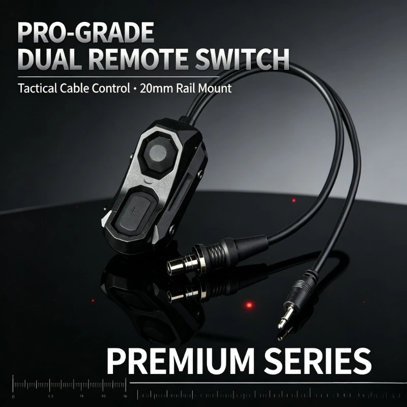 20mm Picatinny Rail Toy Accessory, Dual Control Remote Switch with 2.5mm SF Plug for OGL PEQ-15 M300 M600 Flashlight