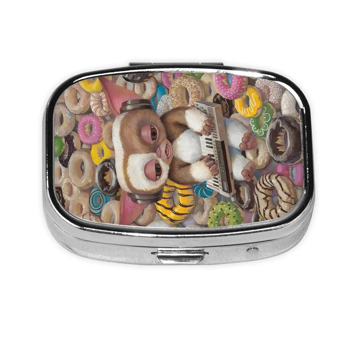 

G-Gremlinses Small Portable Pill Cases 2 Grids 80s Movie Gizmo Monster Medicine Organizer Storage Case Pill Box For Travel