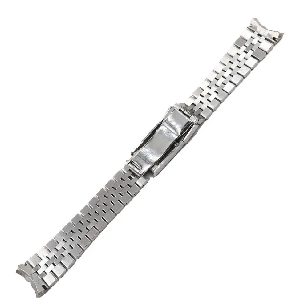US Stock Tax-Free for Rolex GMT II 116710 BLNR Solid Curved End 20mm Stainless Steel Jubilee Watch Band Strap Deployment Clasp