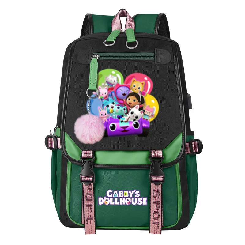 Cartoon Gabby's Dollhouse Print School Bags Children School backpack Teenage Girls Bookbags Gabbys Dollhouse Backpacks