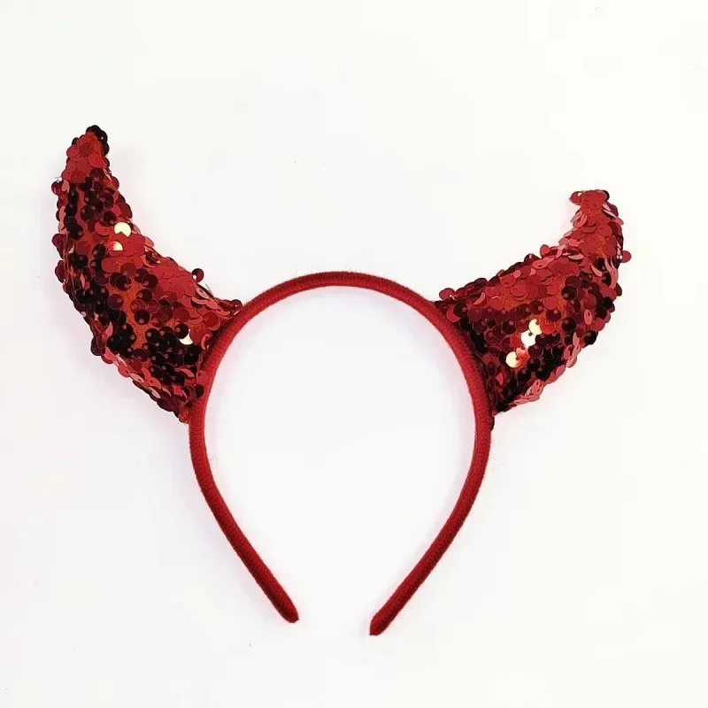 Halloween Headband with Devil Horns and Trident Perfect for Costume Party