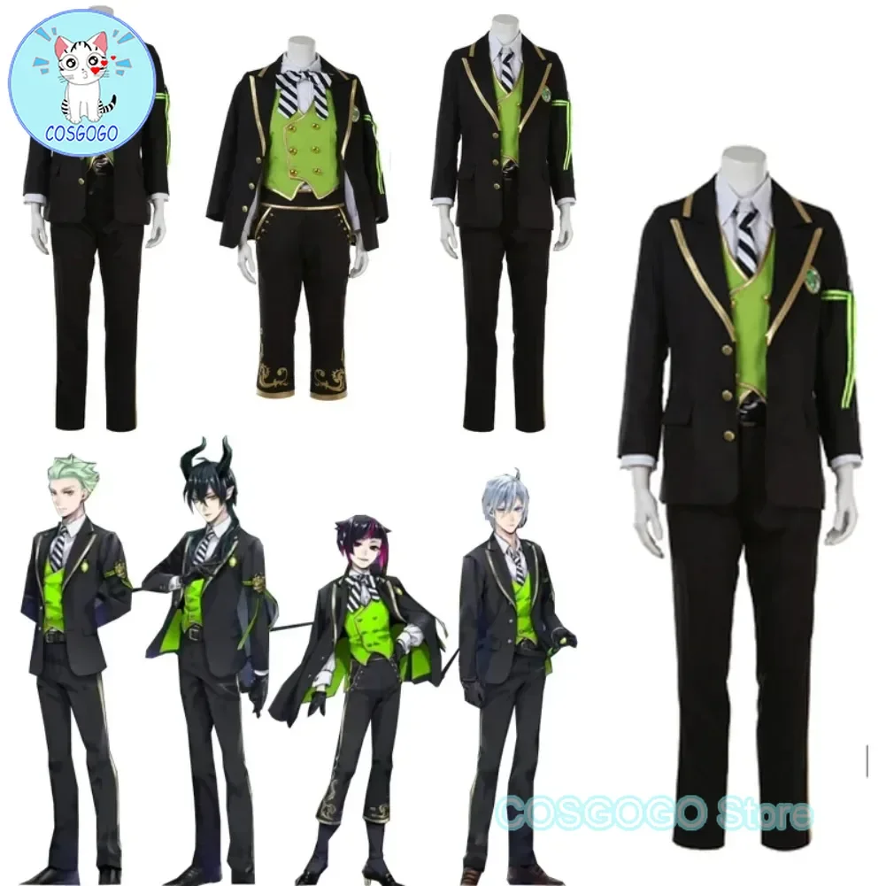 COSGOGO [Customized] Twisted-Wonderland DIASOMNIA Lilia / Malleus / Sebek / Silver Cosplay Costume School Uniform Halloween Suit