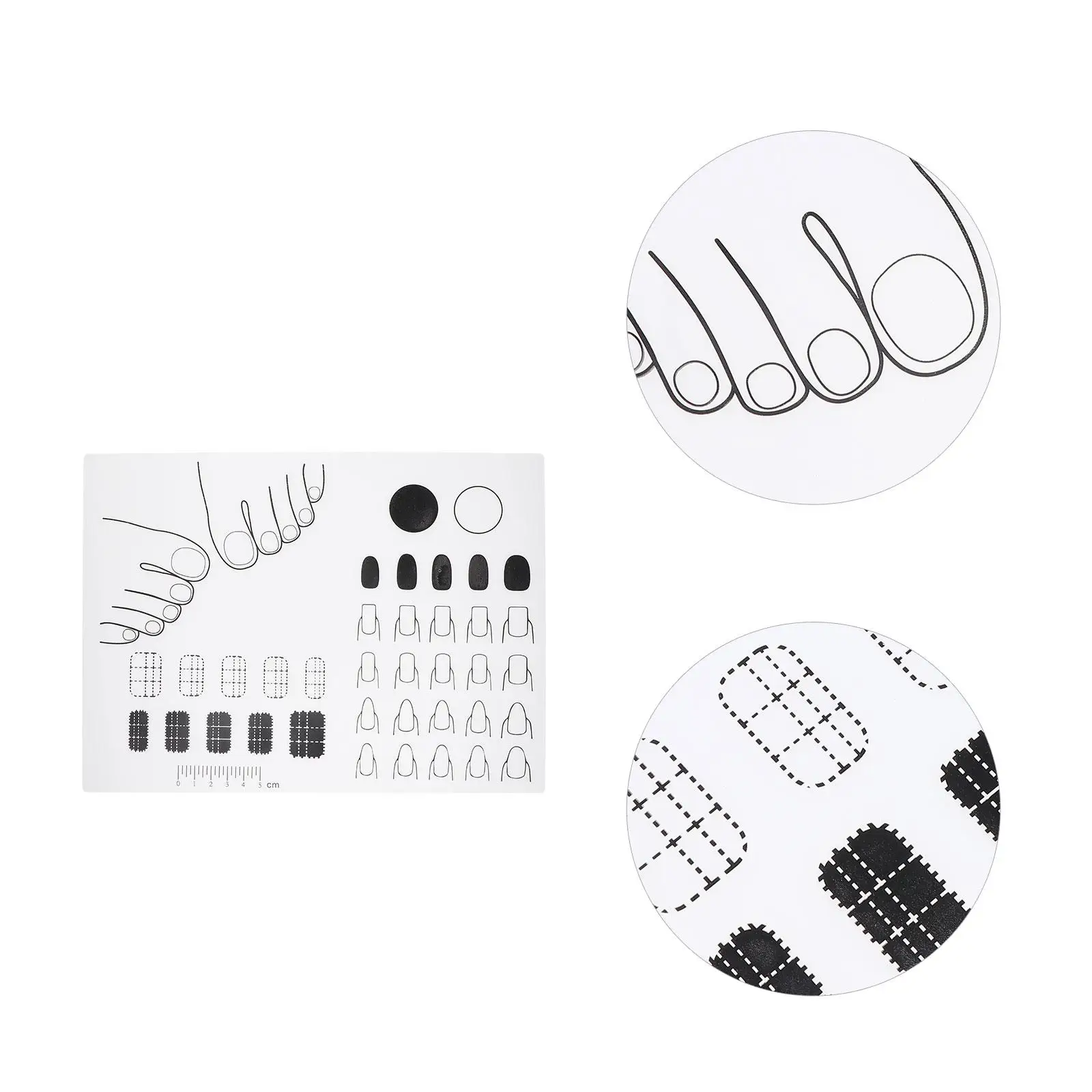 

Silicone Manicure Pad Acrylic Charm Mat for White Color Create Learn Skills Perfect Consistency Nail