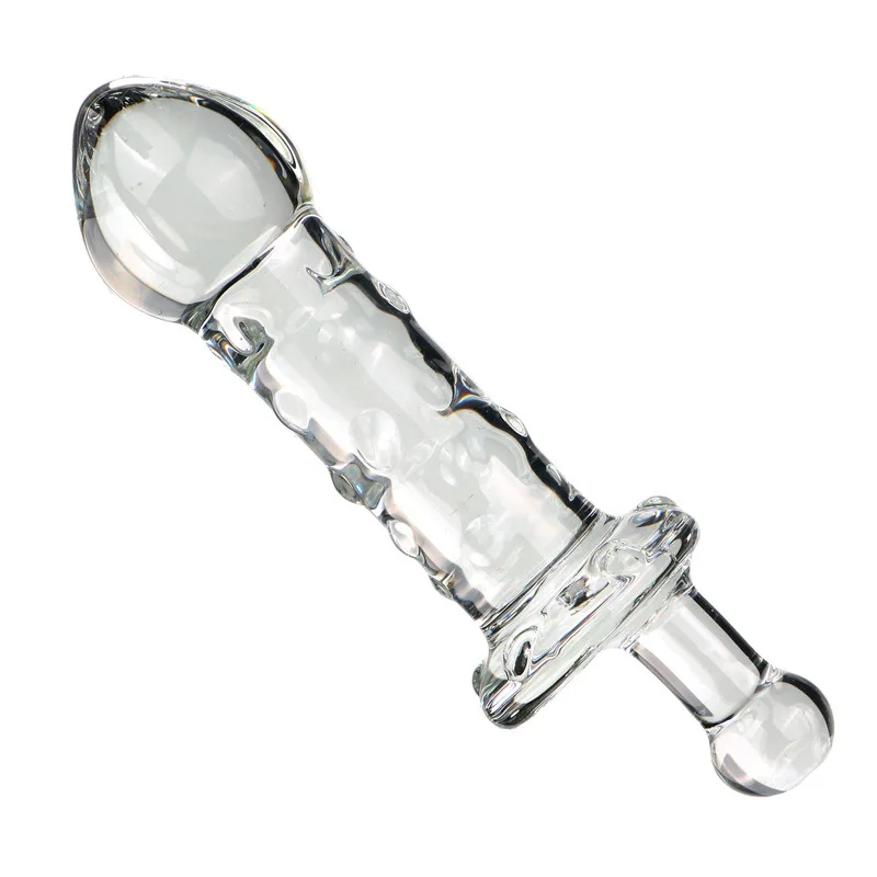 Maniglia Tirare Perline Buttplug Vetro trasparente Cortile Spina anale Stimolazione sessuale per adulti Ass Barella Punto G Vagina Gioco unisex