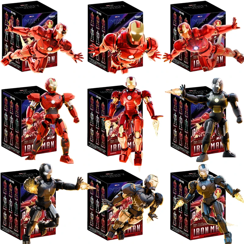 Boneco de Ação Montável Homem de Ferro MK9 MK10 MK11EX MK12 MK13 MK14 MK15 MK16 Vingadores Tony Stark DIY Brinquedo Modelo Armadura Presente