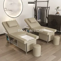 Silla de Spa con cabezal ajustable, fregadero de movimiento, comodidad japonesa, Spa de lujo para pies, cama para lavar el cabello, lavabo para pies, equipo de salón Chuveiro MQ50XF