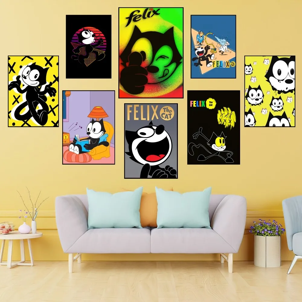 Cartoon F-Felix Cute The C-Cat Poster Prints Wall Painting Bedroom Living Room Decoration Office Home