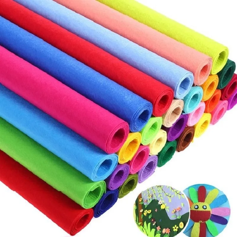 Felt Fabric for Crafts 1Pc Assorted Color Felt Sheets Perfect  Handicraft  For DIY Crafts Sewing Needlework Letter Patches Decor