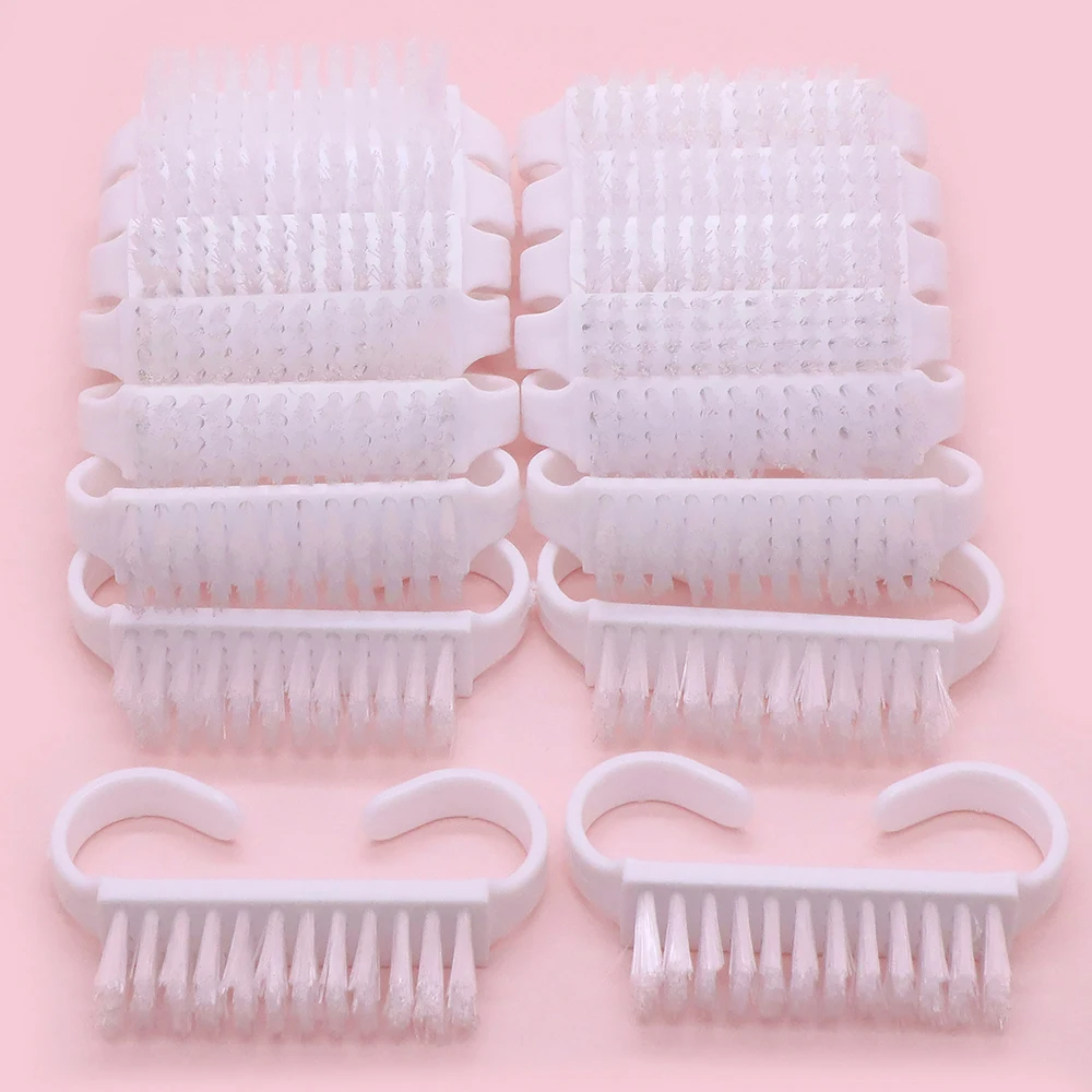2/5/10pcs White Nail Polish Brush Precision Tip Nail Art DIY Gel Acrylic Nails Cleaning Nails Cuticles Nail Grooves Manicure Set