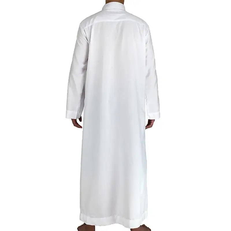 Men Arabic Long Sleeve Thobe Men\'s Saudi Arabic Long Sleeve Robe Long Sleeve Robe Arab Dress Middle East Islamic Clothing