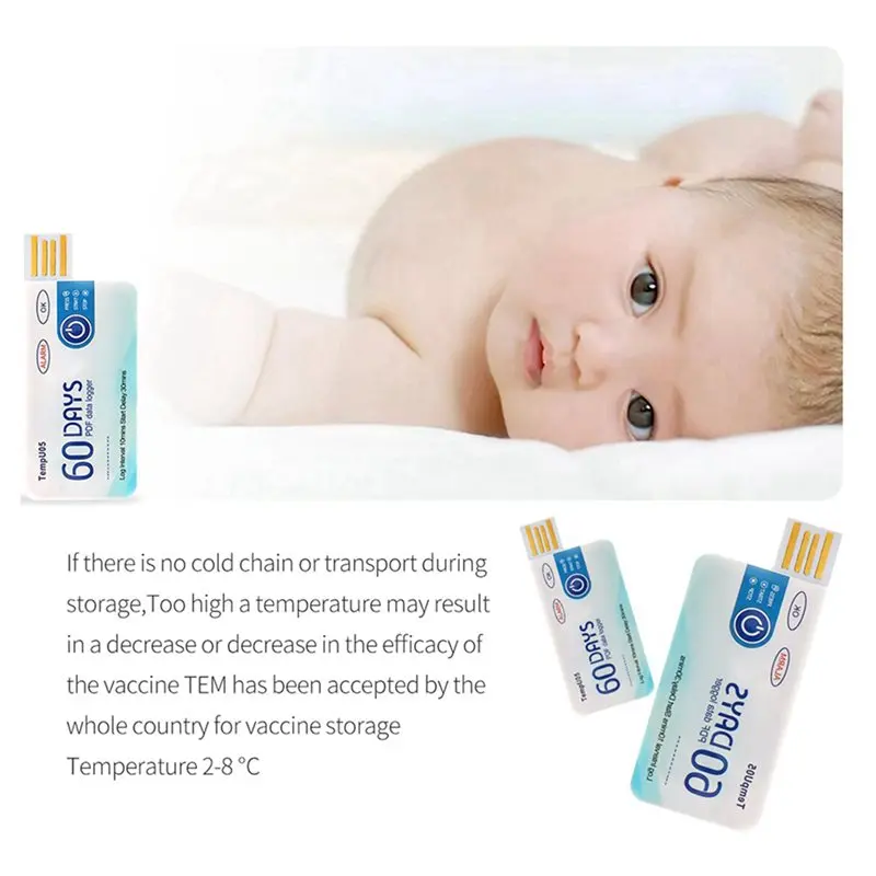 Y50A-50 Pcs/Lot Tempu05 Temperature Data Logger Single Use 60 Days PDF Report USB Port Data USB Data Logger