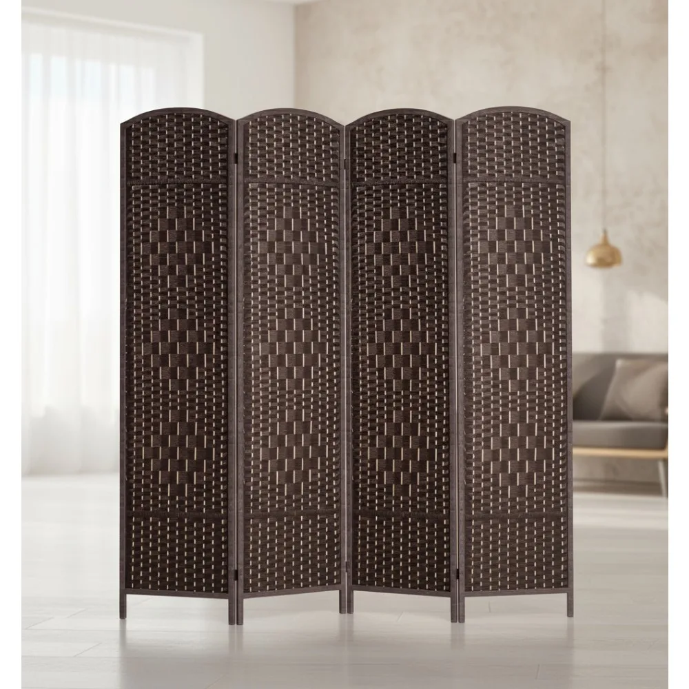 

6 Ft Folding Room Divider Portable Privacy Screen Wood Partition for Home Office Indoor Space