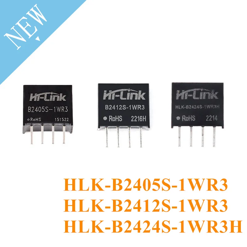 Módulo de fuente de alimentación conmutada aislado DC-DC 24V a 5V 12V 24V 1W protección contra cortocircuitos HLK-B2405S HLK-B2412S