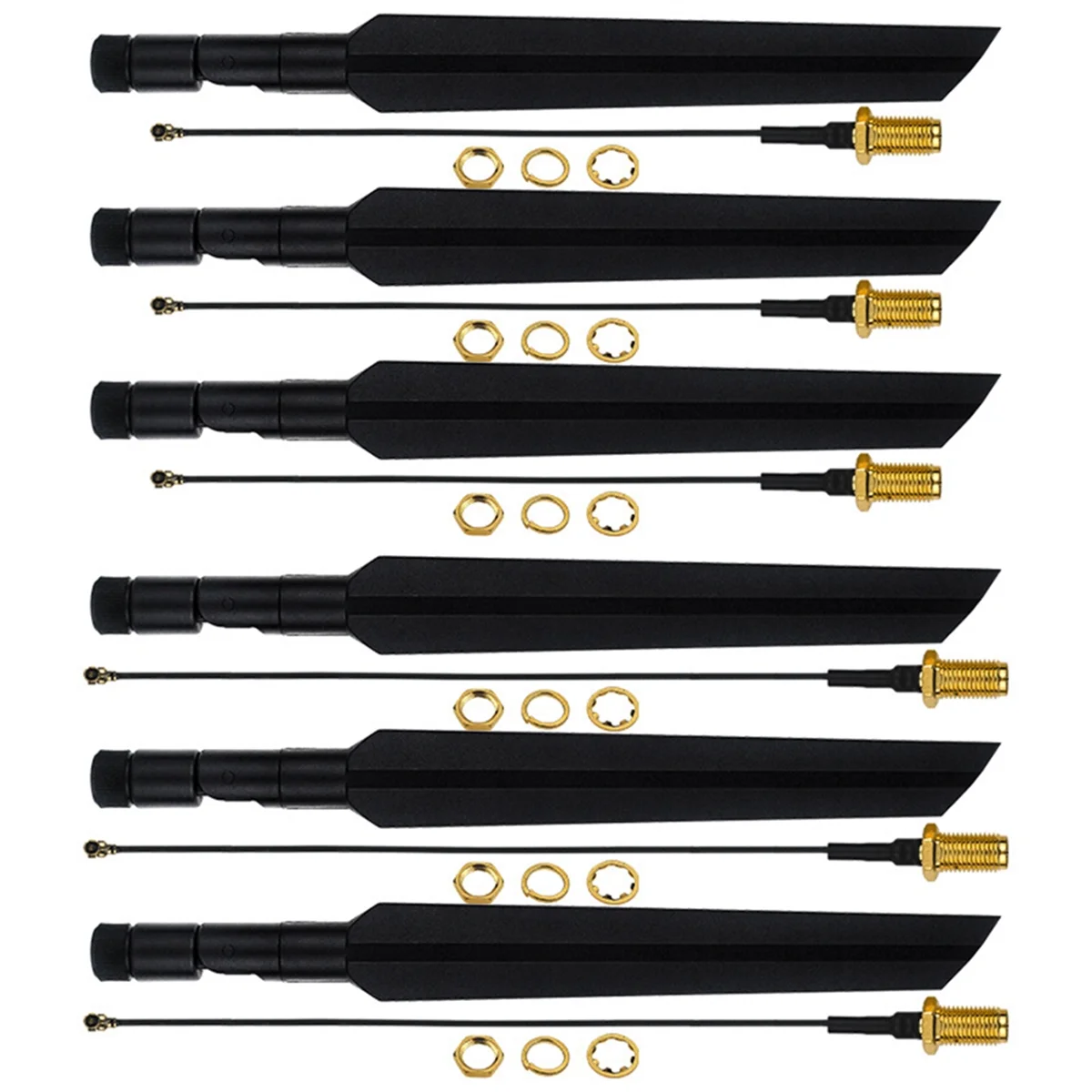 IYBBW-6 pezzi per Banana Pi BPI-R4 BPI-R4-NIC-BE14 Antenna WiFi 7 Modulo Antenna esterna per Banana Pi R4