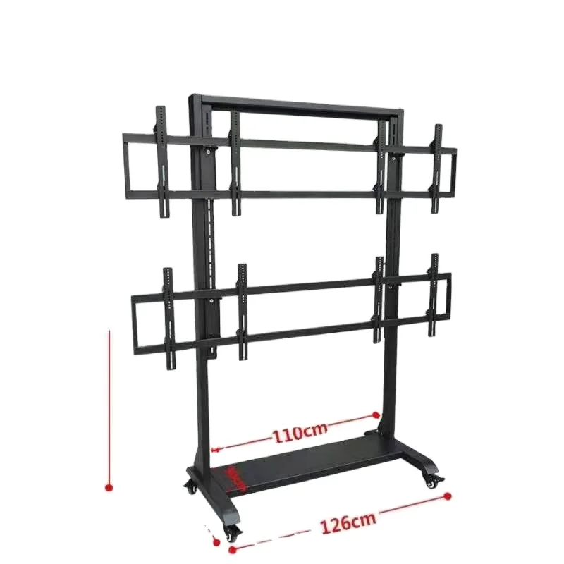 New style  heavy duty mobile led tv wall mount stand for 4 screens