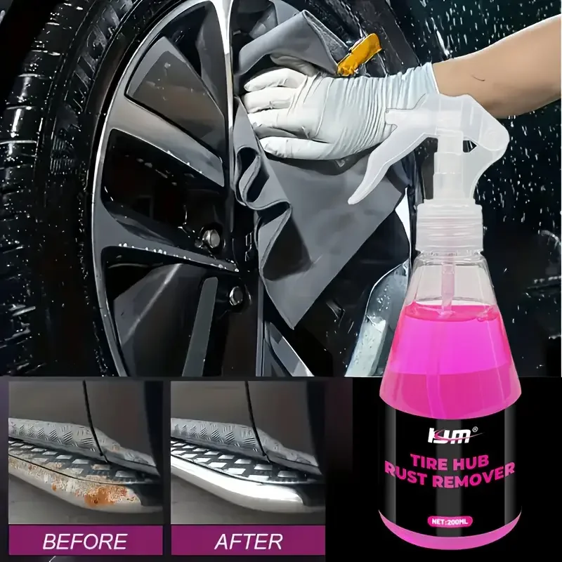 

KJM 200 мл Средство для удаления ржавчины на колесах автомобиля — многофункциональный инструмент, который быстро и безопасно удаляет ржавчину, осадку,