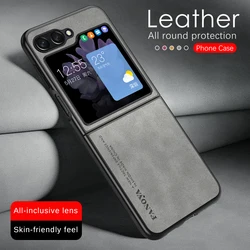 Full Lens Protector Case For Samsung Galaxy Z Flip 5 6 Sheepskin leather Back Cover For Samsung Z Flip5 Flip6 Soft Lambskin Case