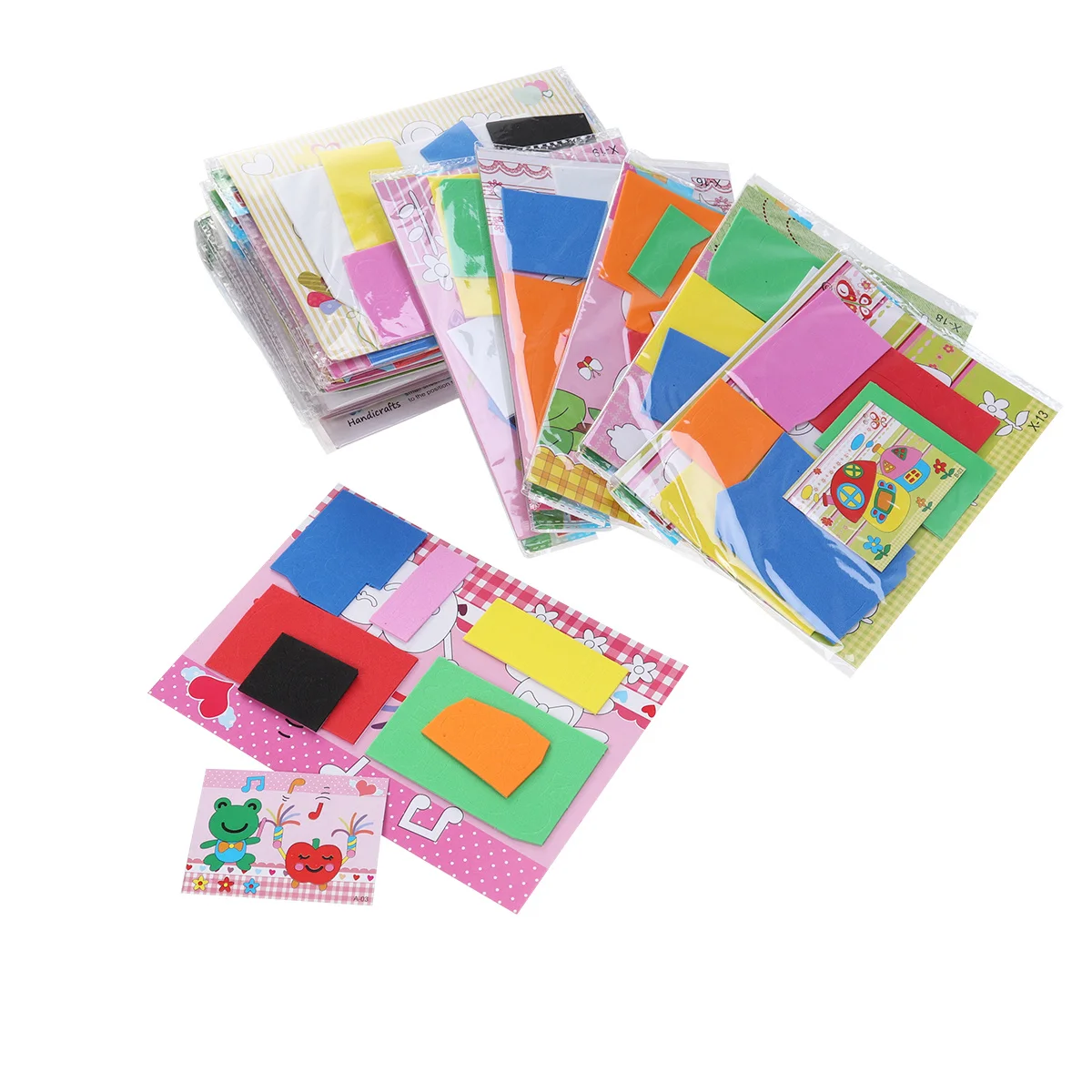 

20Pcs 3D Mosaic Sticker Art Crafting Educational Supplies DIY Materials for Kids Kindergarten Daycare Nursery Educational Toys