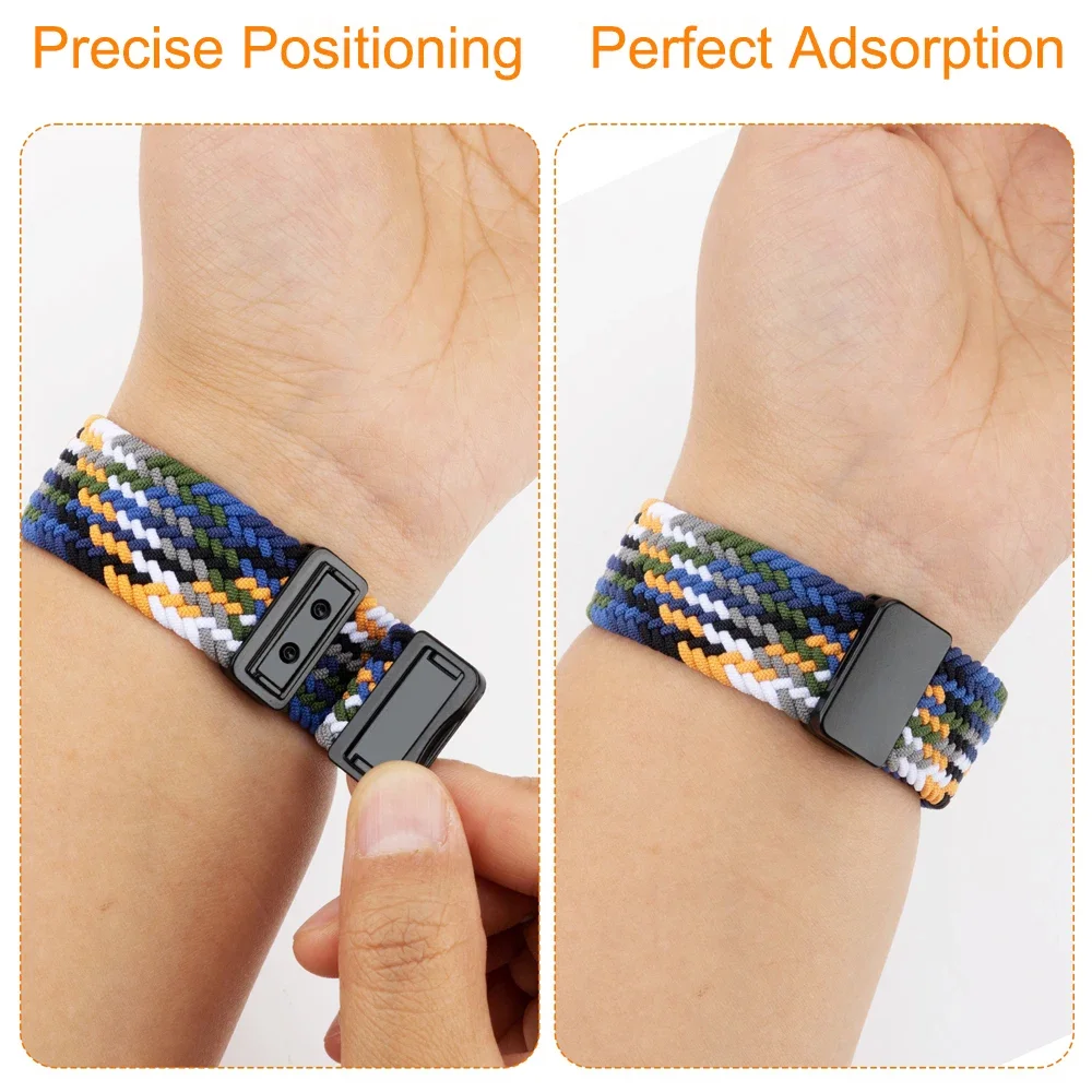 20 22mm Nylon Strap For Garmin Venu 4 45mm Venu 3 2 SQ Forerunner 570 265 255 165 Vivoactive 5 6 Magnetic Buckle Woven Bracelet view 4