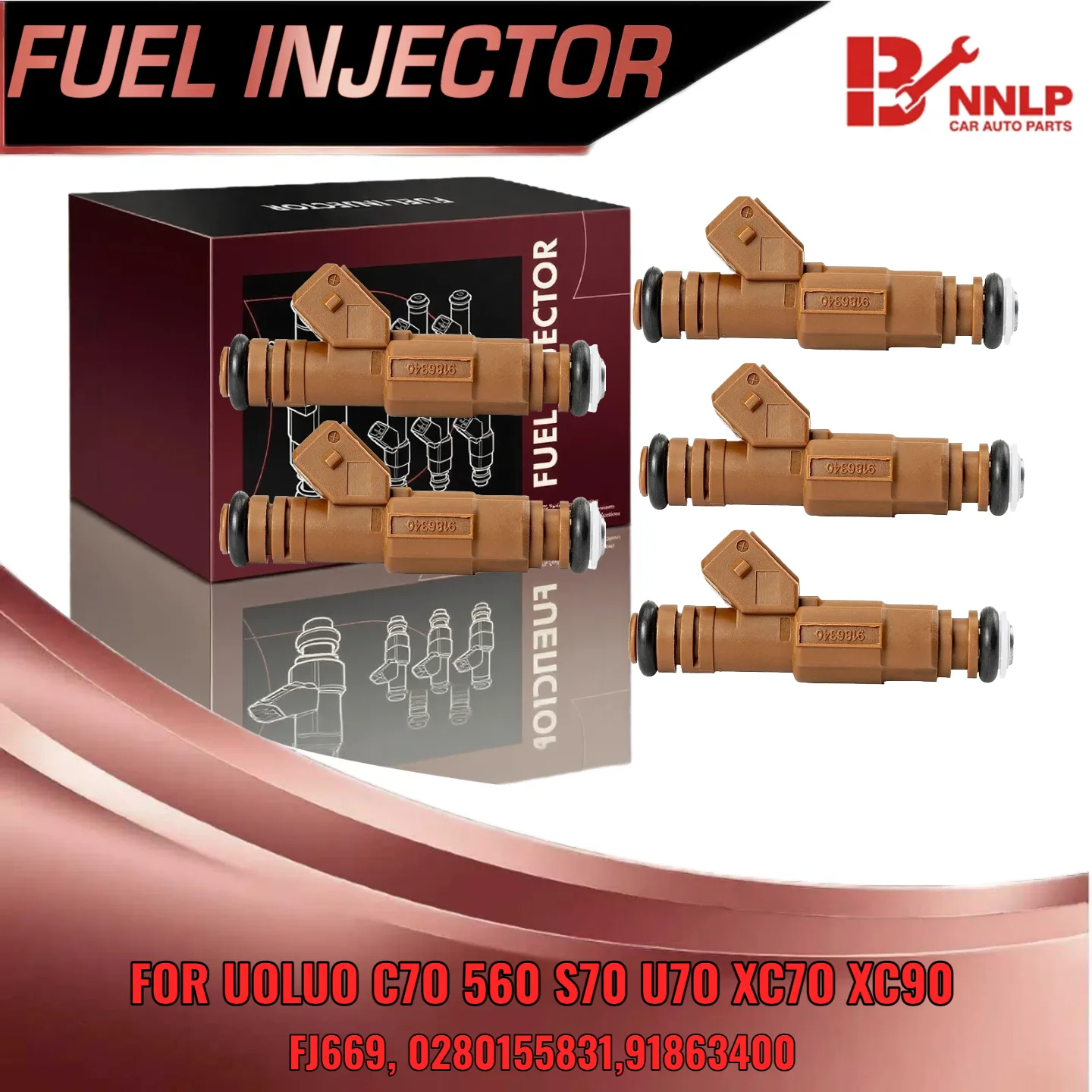 

5 шт. топливные форсунки в тон для Volvo XC90 C70 S60 S70 V70 XC70 2.4L 2.5L FJ669 0280155831