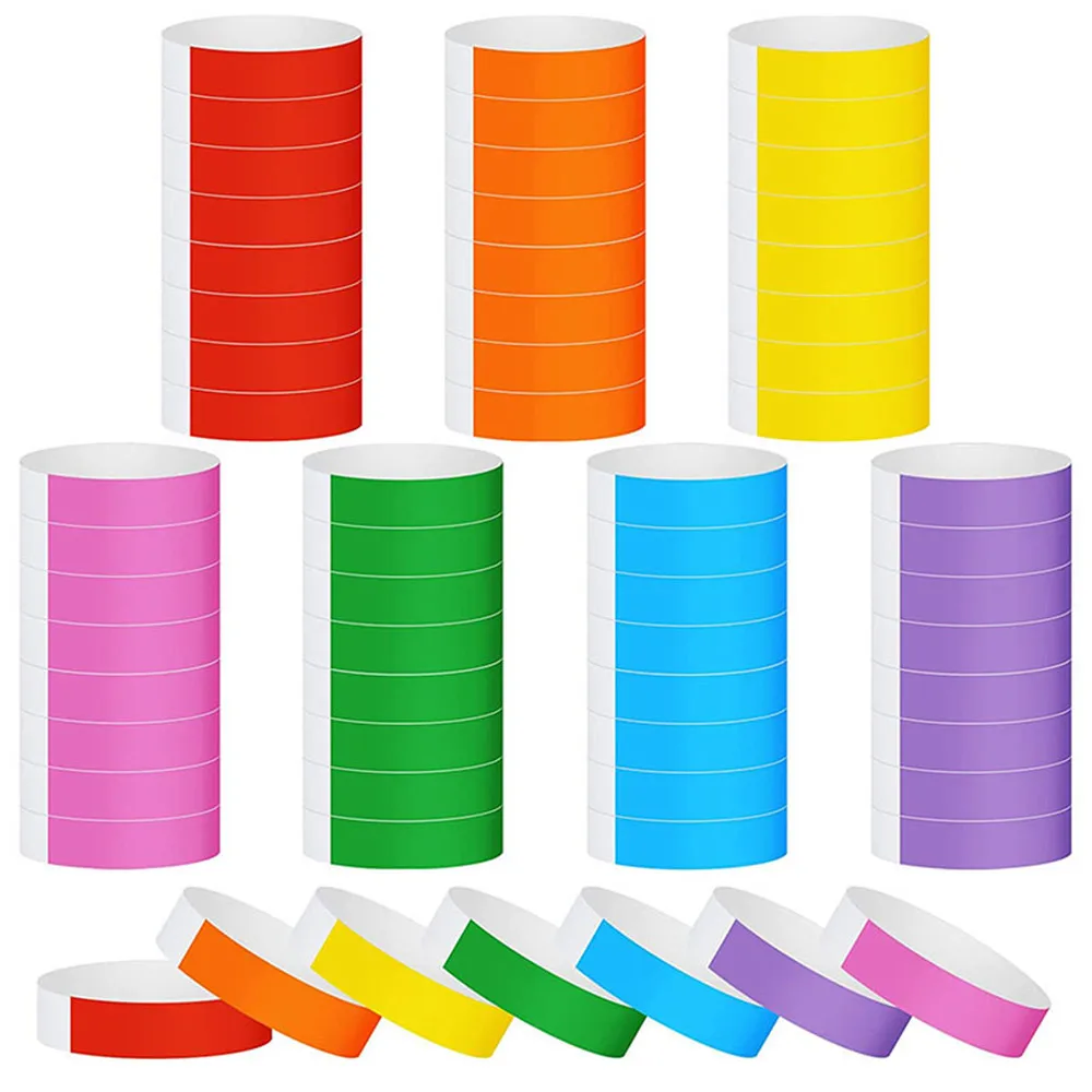 

600pcs Paper Bracelets Event Wristbands Colorful Wrist Party Bands Armbands for Events Party Festivals Concerts and Fairs