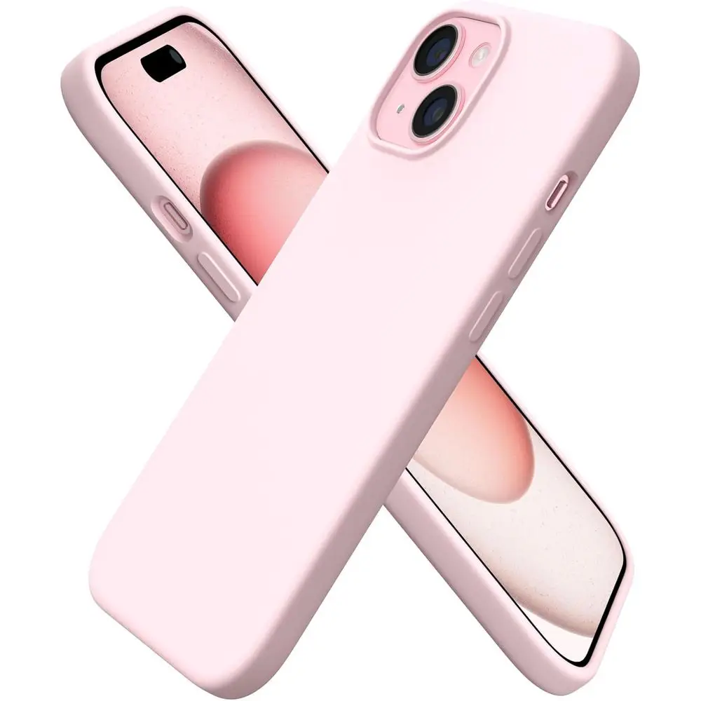 

Compatible with iPe 15 Case 6.1, Slim Liquid Silicone 3 Layers ull Covered Sot Gel Rubber Pe Case, Anti-Scratch Shockproo Protec
