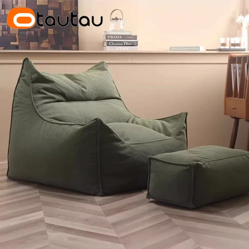 

OTAUTAU Corduroy Bean Bag Cover SF440【No Filler Inside! You Need To Buy Filler By Yourself !】