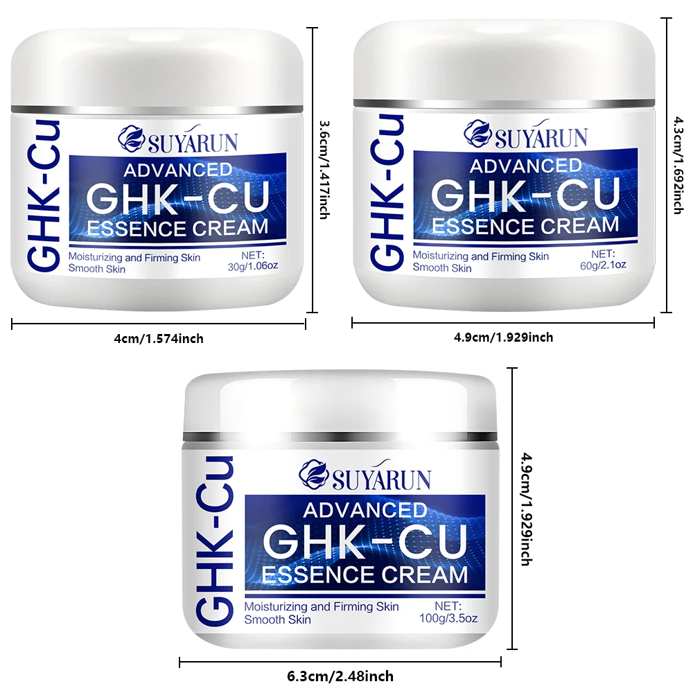 GHK-CU Cream - Антивозрастной увлажняющий крем для лица, укрепляющий и увлажняющий для всех типов кожи, подходит для мужчин и женщин.