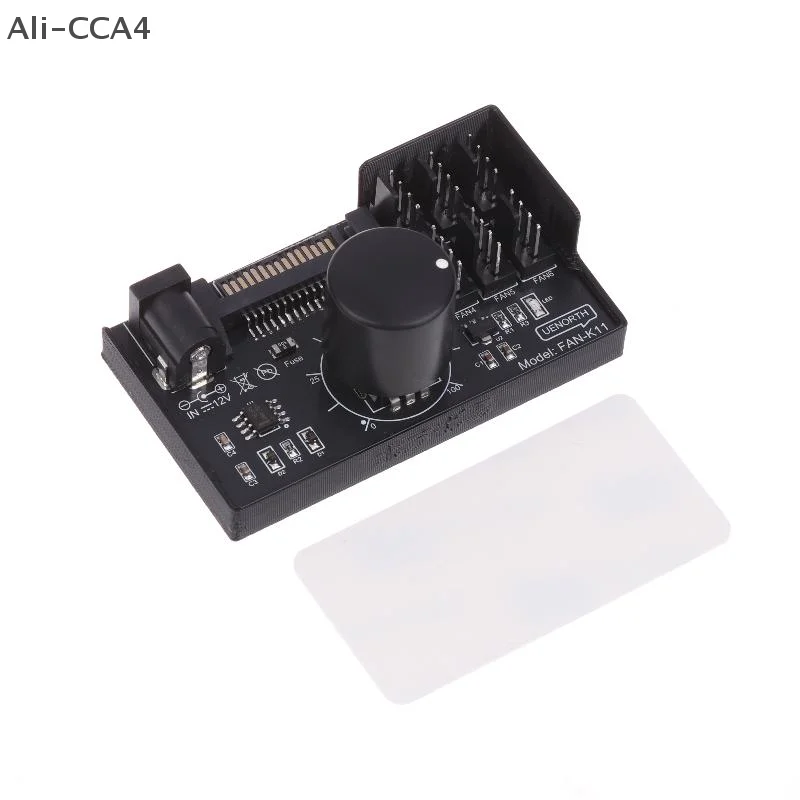 (YY)1Pc 4-Way 6-Way PWM Fan Speed Controller SATA DC Power On 4Pin Fan Governor NAS Server Fan Speed Regulator Fan HUB Control