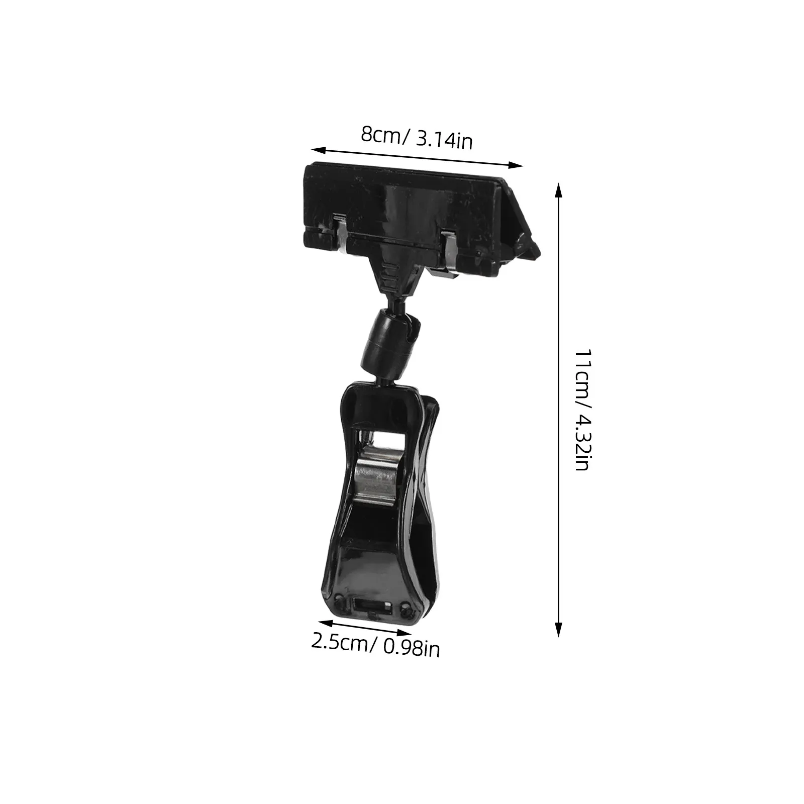10Pcs Shelf Advertising Clips Dual Sided Rotatable Plastic Sign Holder for Retail Store Grocery Display Rack Price Tag Holder