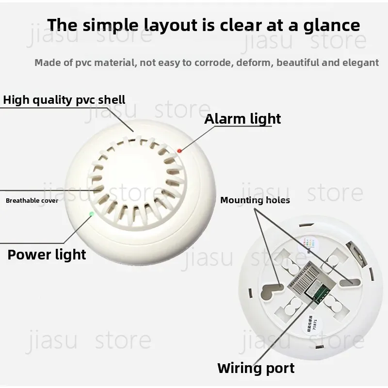 Sobo Ceiling Smoke Detector Smoke Sensor RS485 Current and Voltage Alarm 2000ppm