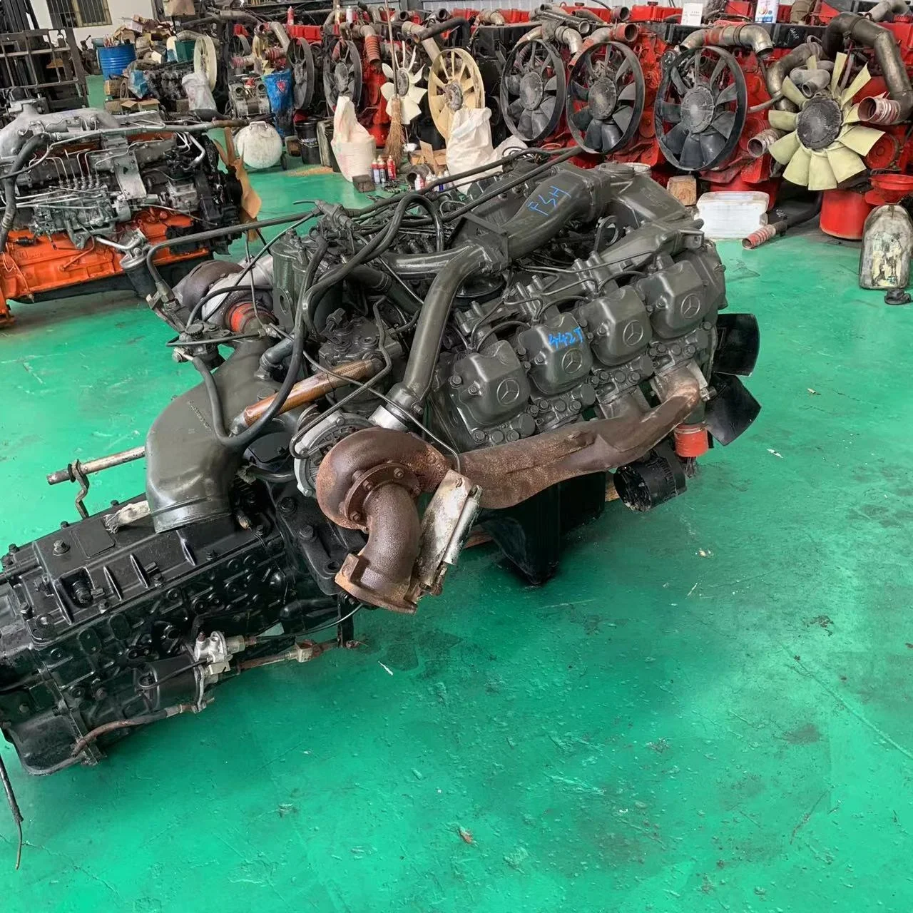 442T for Mercedes Used diesel engine 6 cylinders engine