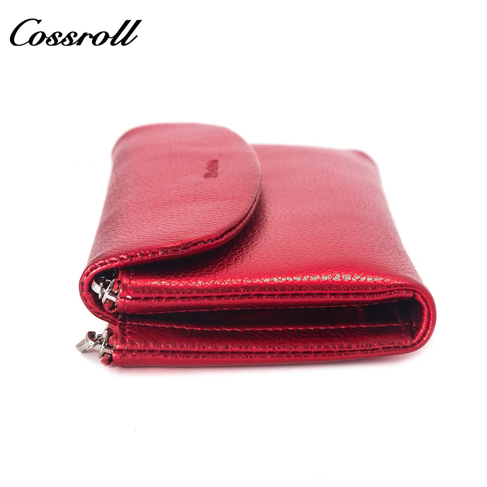 Women's long classic explosive spot multi-color bright leather material first layer cowhide