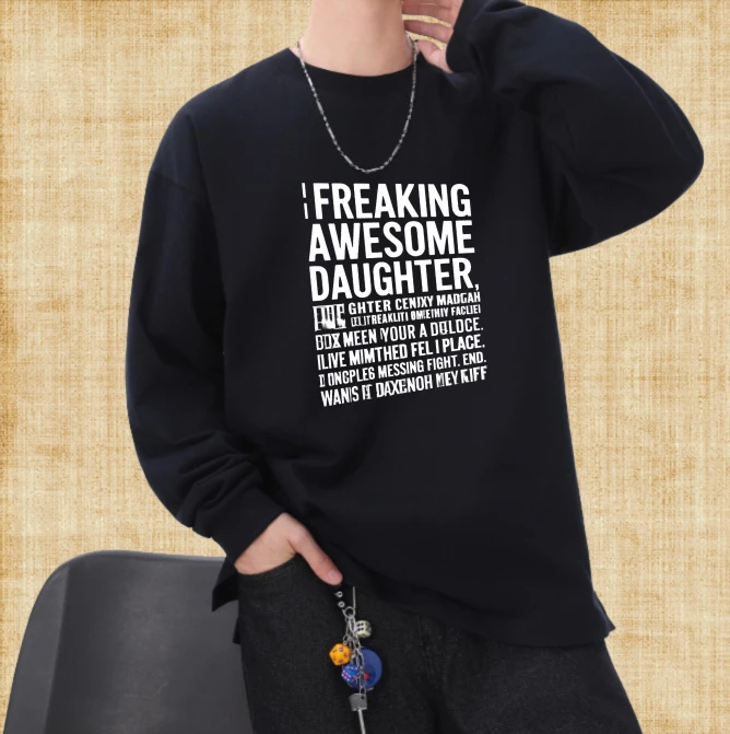 

T shirt for men autumn Daily Football Long sleeves Graphic tee Freaking Awesome Casual Y2k Printed t shirt Oversize essentials