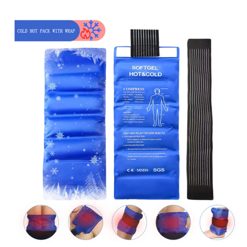 New 1Pc Multipurpose Gel Ice Sleeve Elbow Knee Ankle Ice Pack Hand Ice Wrap Gel For First Aid Sports Muscle Pain Ice Heat Pad
