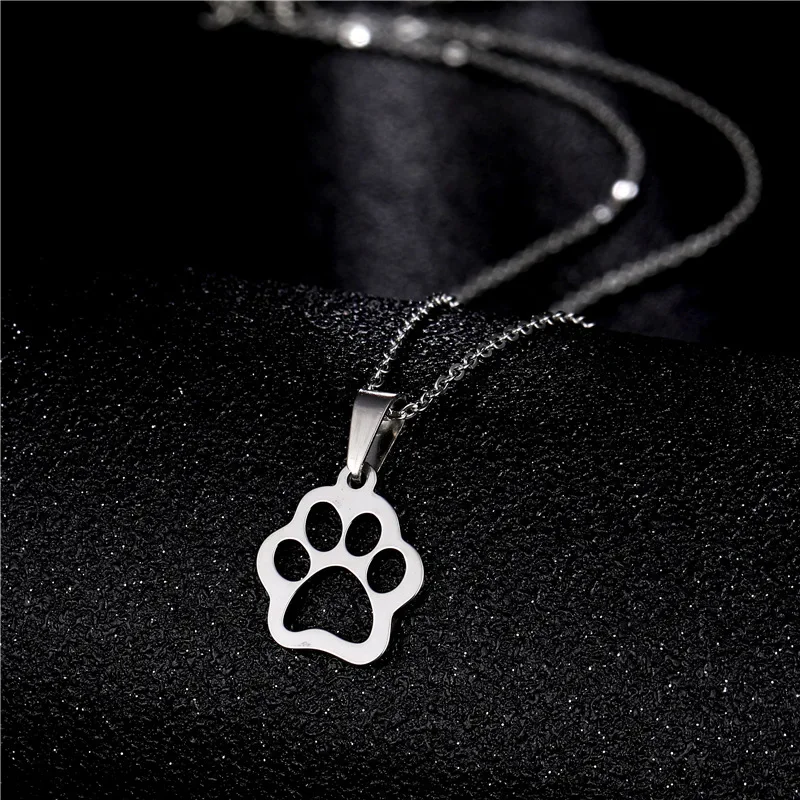 2021 New Trend Cute Bear Necklace For Women Stainless Steel Minimalist Animal Pendant & Choker Jewelry Gift High Quality