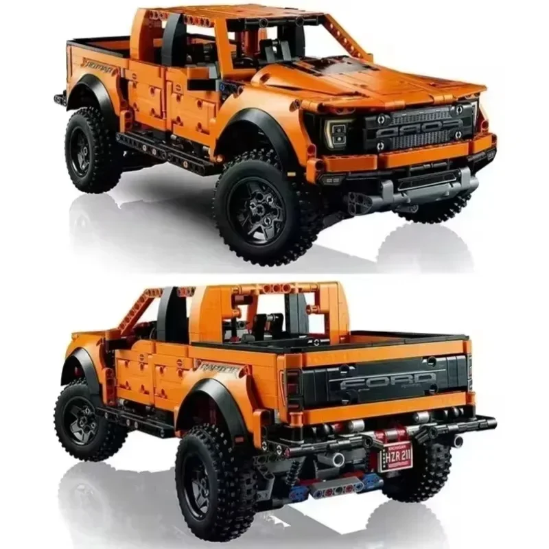 1379 Stks Technische Ford Raptors F150 Pickup Truck Sport Auto Bouwblokken Racing Voertuig Model Bakstenen Speelgoed voor Kid Ca