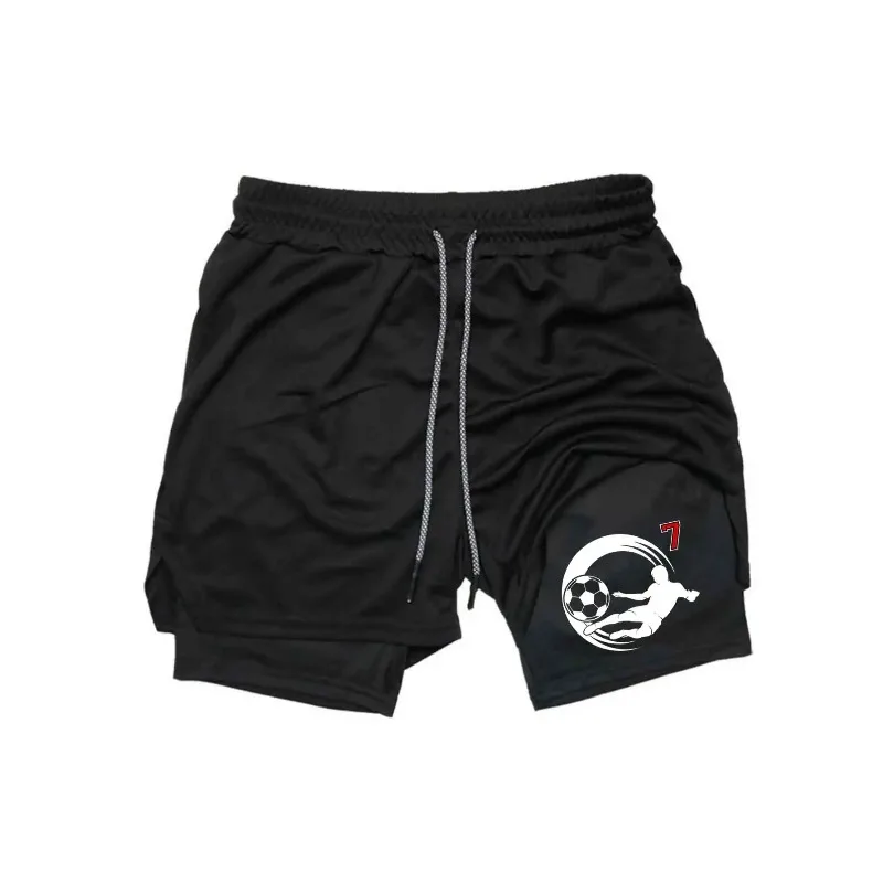 

New Summer Men's Sports Shorts Unique Personalized Printed Sports Shorts Double layer Comfortable Quick drying Sports Shorts