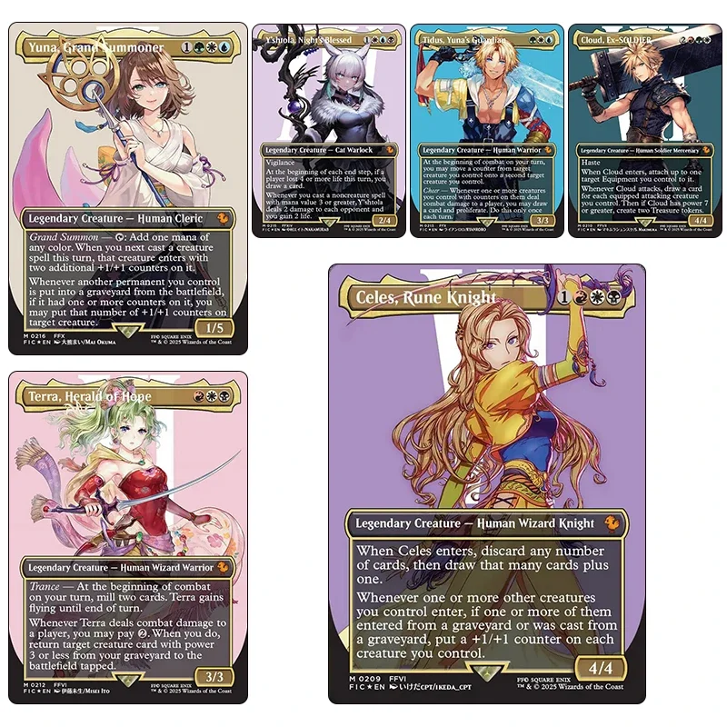 

Diy Homemade Magic the Gatherings storms Tifa Martial Artist Celes Rune Knight Character Collection Card Cartoon Toy Card Gift