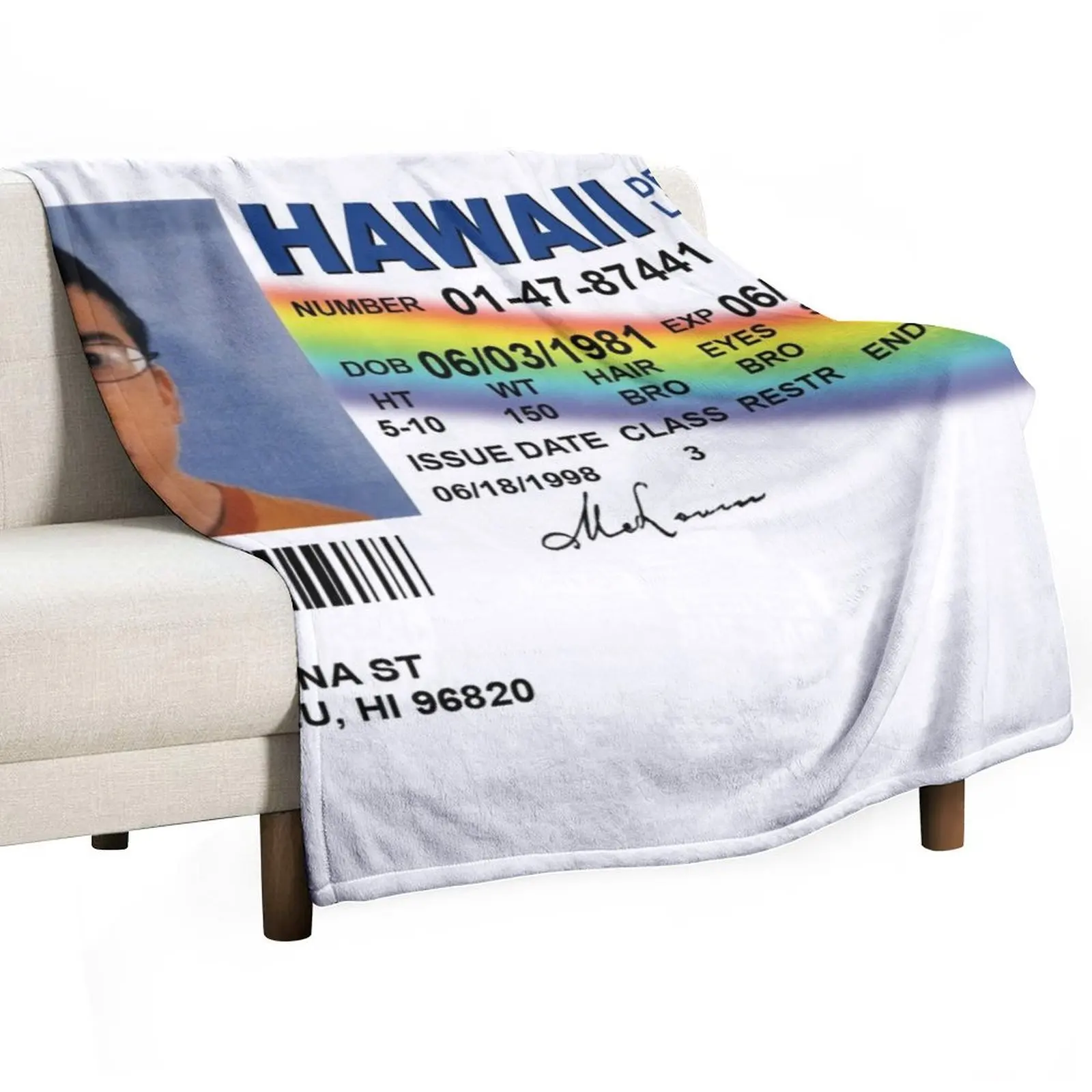 Superbad Fake ID License Throw Blanket Blankets For Baby Summer Soft Big Blankets