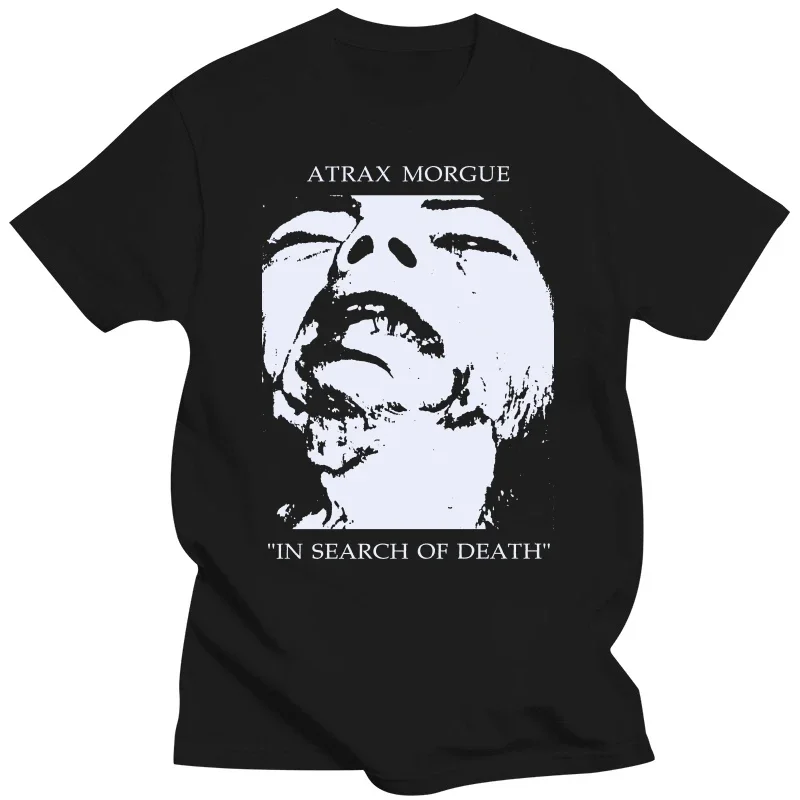 ATRAX MORGUE Search Of Death Marco Corbelli noise electronics harajuku men's t-shirts for mens designer clothes heavyweight