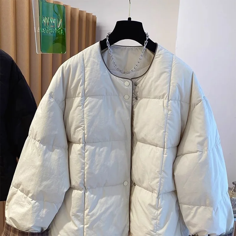 

Модная теплая хлопковая куртка с воротником для женщин: зимняя, элегантная, универсальная, стройнящая, трендовая хлопковая одежда