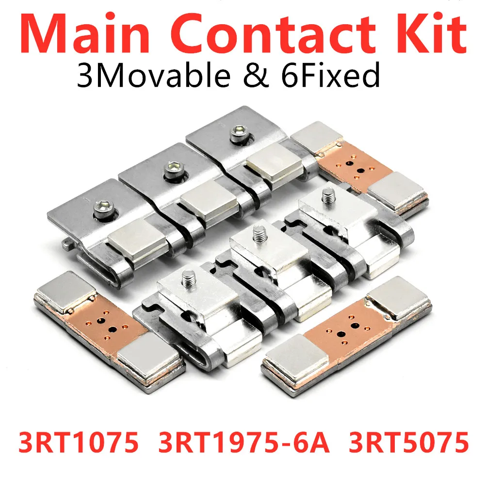 

Main Contact Kit For 3RT1975-6A 3RT1075 3RT5075 Movable And Fixed Contacts Motor Contactor Replacement Repair Kit Spare Parts