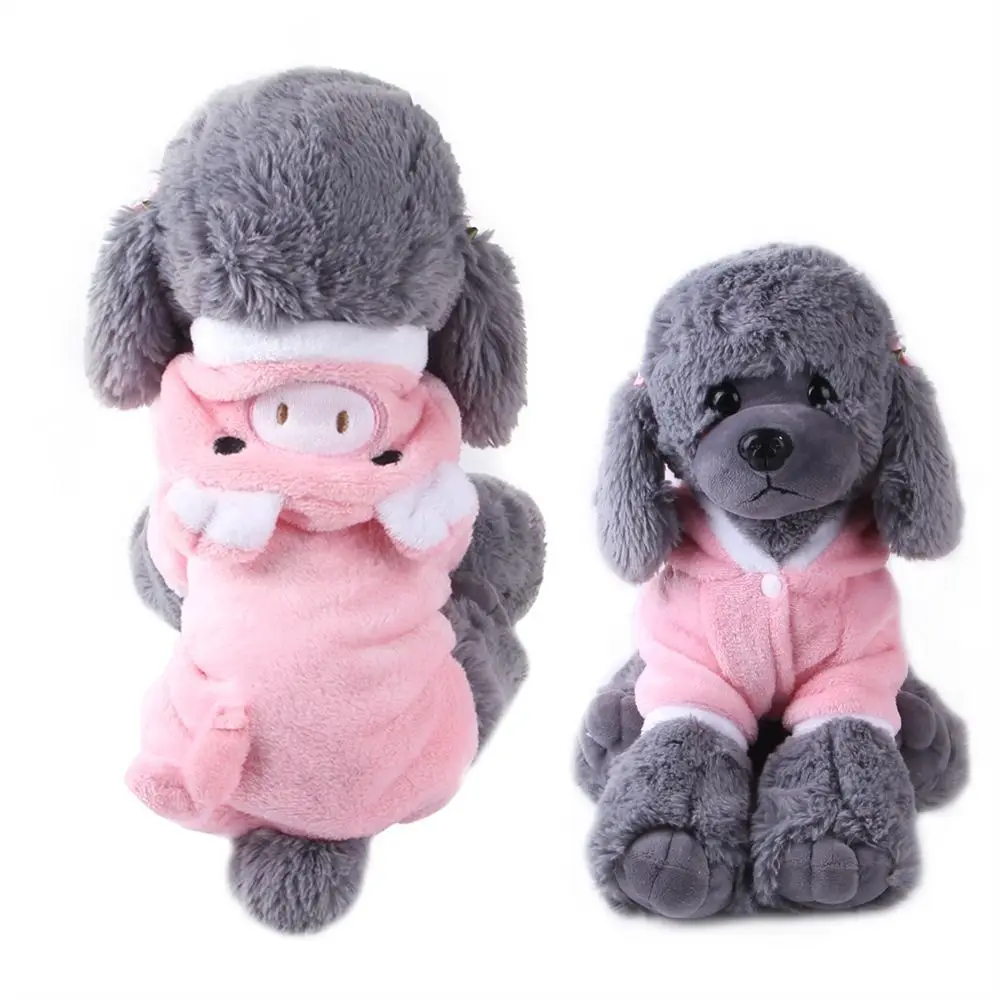 

Soft Fleece Pet Dog Clothes Coral Velvet Warm Hoodies Puppy Clothes Cartoon Design Tigger Pattern Dog Jumpsuits Chihuahua
